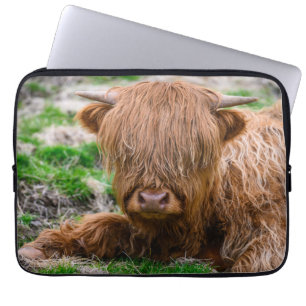 Cutest Baby Animals Highland Cow Calf Laptop Sleeve