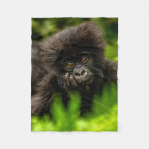 Cutest Baby Animals Infant Mountain Gorilla Fleece Blanket