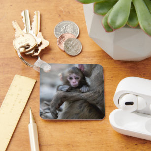 Cutest Baby Animals   Japanese Monkey & Baby Keychain