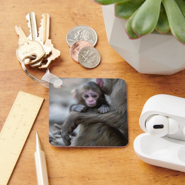 Cutest Baby Animals | Japanese Monkey & Baby Keychain (Desk)