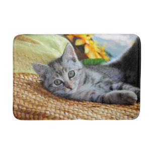 Cutest Baby Animals   Kitten Lounging Bath Mat