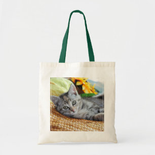 Cutest Baby Animals Kitten Lounging Tote Bag