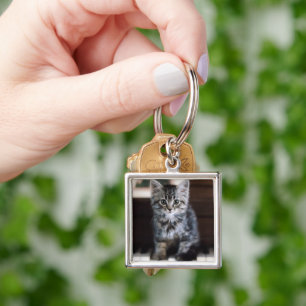 Cutest Baby Animals Kitten on Piano Keys Keychain