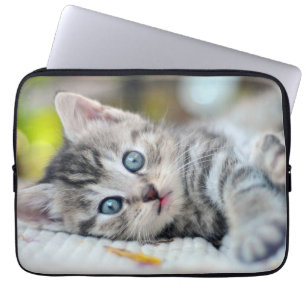 Cutest Baby Animals   Kitten With Blue Eyes Laptop Sleeve