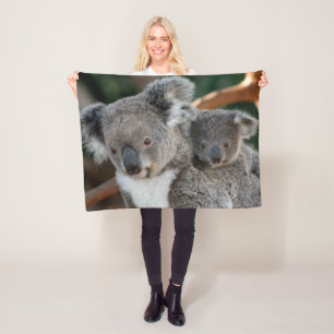 Cutest Baby Animals   Koala and Joey Fleece Blanket