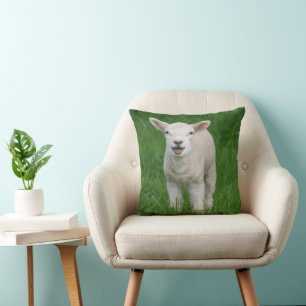 Cutest Baby Animals Lil Lamb Throw Pillow