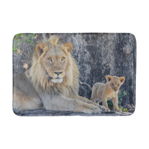 Cutest Baby Animals Lion Dad & Cub Bath Mat