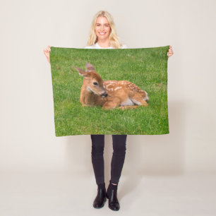 Cutest Baby Animals   Little Fawn Fleece Blanket
