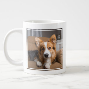 Cutest Baby Animals   Long Hair Corgi Puppy Large Coffee Mug