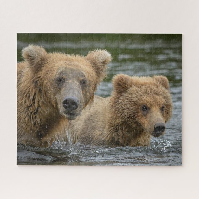 Cutest Baby Animals | Mama Bear & Her Cubs Jigsaw Puzzle (Horizontal)