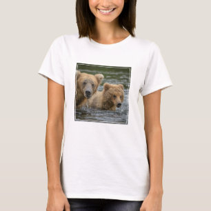 Cutest Baby Animals   Mama Bear & Her Cubs T-Shirt