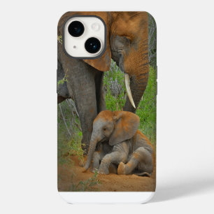 Cutest Baby Animals Mama Elephant & Baby iPhone 14 Case