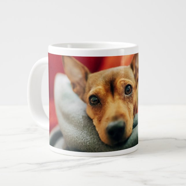 Cutest Baby Animals | Miniature Pinscher Large Coffee Mug (Front Left)