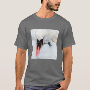 Cutest Baby Animals   Mother & Baby Mute Swan T-Shirt