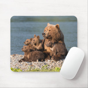 Cutest Baby Animals Mother Bear & Cubs Mouse Pad