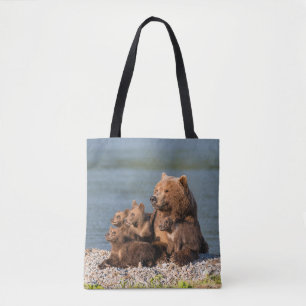 Cutest Baby Animals   Mother Bear & Cubs Tote Bag