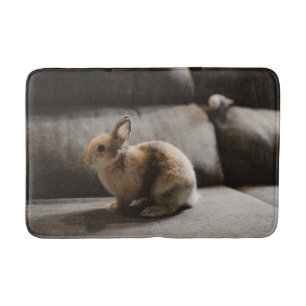 Cutest Baby Animals Netherland Dwarf Rabbit Bath Mat