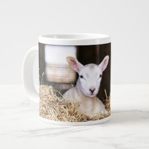 Cutest Baby Animals   Newborn Lamb Large Coffee Mug