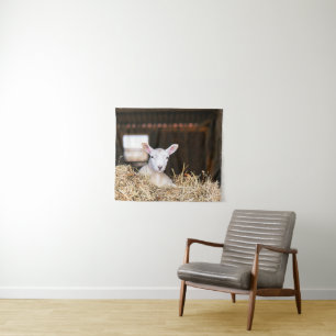 Cutest Baby Animals   Newborn Lamb Tapestry