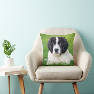 Cutest Baby Animals Newfoundland Puppy Throw Pillow