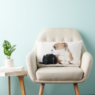 Cutest Baby Animals   Old Tyme British Bulldog Lumbar Pillow