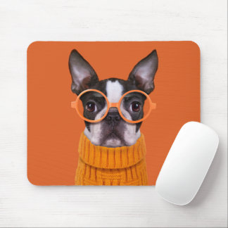 Cutest Baby Animals | Orange Boston Terrier Mouse Pad