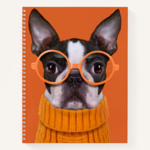 Cutest Baby Animals   Orange Boston Terrier Notebook