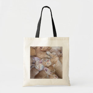 Cutest Baby Animals Orange Kitten Pile Tote Bag