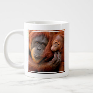 Cutest Baby Animals Orangutan Mom & Baby Large Coffee Mug