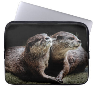 Cutest Baby Animals   Otters Holding Hands Laptop Sleeve