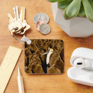 Cutest Baby Animals   Penguin Among Youngsters Keychain