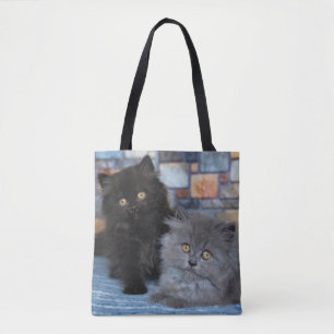 Cutest Baby Animals Persian Kittens on Blanket Tote Bag