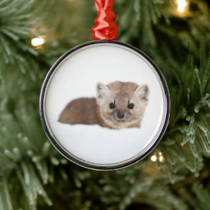 Cutest Baby Animals   Pine Marten Metal Ornament