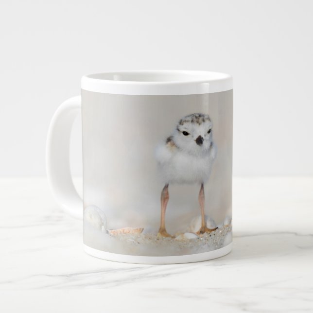 Cutest Baby Animals | Piping Plover Chick Large Coffee Mug (Front Left)
