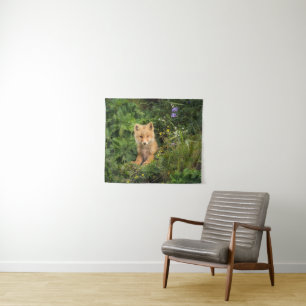 Cutest Baby Animals   Red Fox at Umnak Alaska Tapestry