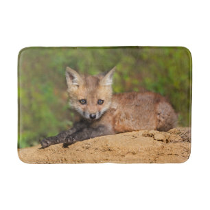 Cutest Baby Animals Red Fox Pup Bath Mat