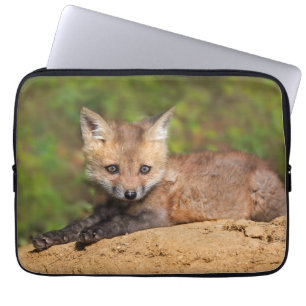 Cutest Baby Animals Red Fox Pup Laptop Sleeve