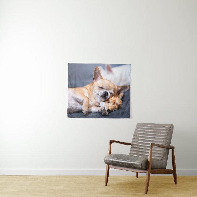 Cutest Baby Animals | Red-haired Chihuahua Dog Tapestry (In Situ (Horizontal))