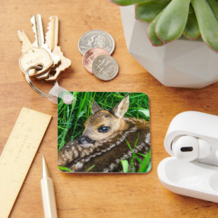 Cutest Baby Animals Roe Deer Baby Keychain