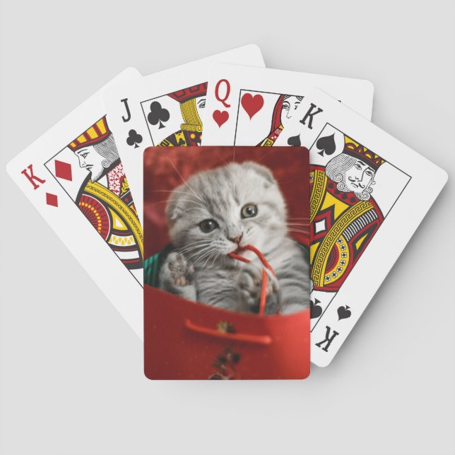 Cutest Baby Animals | Scottish Fold Kitten Playing Cards (Back)