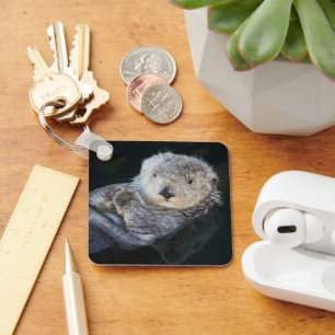 Cutest Baby Animals   Sea Otter Floating Keychain