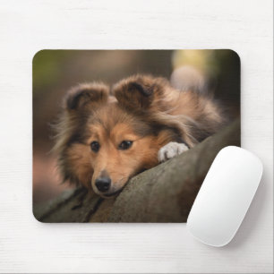 Cutest Baby Animals Shetland Sheepdog Puppy Mouse Pad