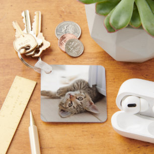 Cutest Baby Animals Shorthair Tabby Kitten Keychain