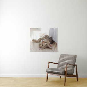 Cutest Baby Animals Shorthair Tabby Kitten Tapestry