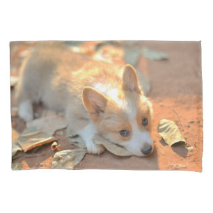 Cutest Baby Animals   Shy Corgi Pillowcase
