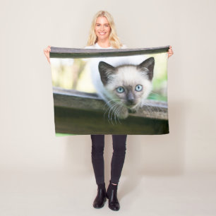Cutest Baby Animals   Siamese Kitten 2 Fleece Blanket