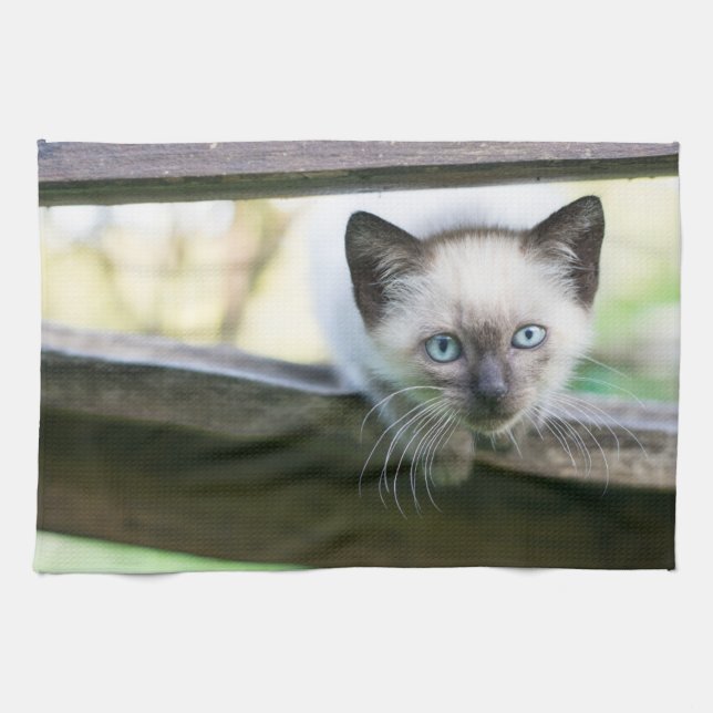 Cutest Baby Animals | Siamese Kitten 2 Kitchen Towel (Horizontal)