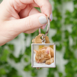 Cutest Baby Animals   Sleeping Ginger Cat Keychain