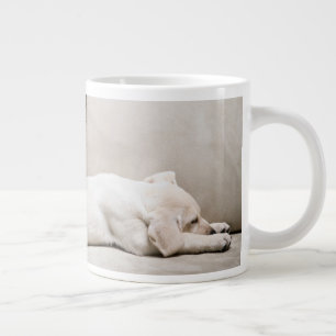 Cutest Baby Animals   Sleepy Yellow Labrador Puppy Large Coffee Mug