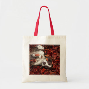 Cutest Baby Animals   Spaniel in Autumn Leaves Tote Bag